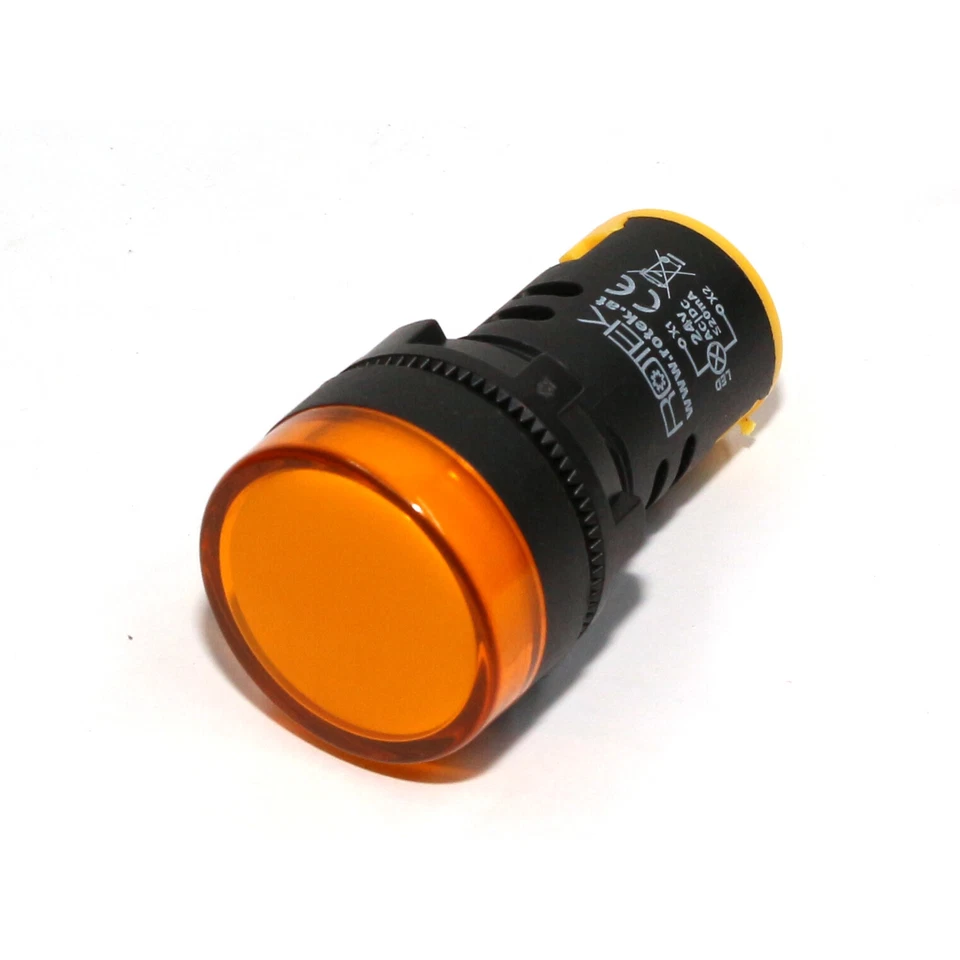 Schalttafel Leuchte Signalleuchte Signallampe LED 24V Gelb 29mm Schaltschrank