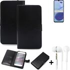 phone Case Wallet Case for Ulefone Note 12P + earphones cell phone black