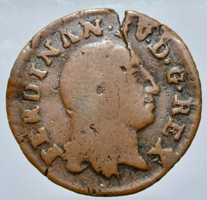 NAPOLI - FERDINANDO IV 1759-1816 -AE/ 4 CAVALLI 1804 RARA - Bild 1 von 2