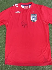 Peter Crouch Hand Signed England Away Football Shirt - Liverpool/Stoke Autograph - Picture 1 of 2