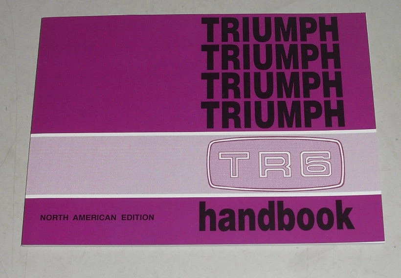 Manuale D'uso Triumph TR 6 Modello USA, Anno 1975 - Immagine 1 di 1
