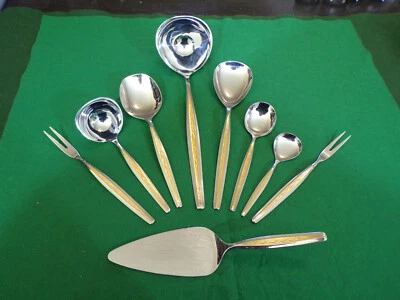 WMF Modell Palma / Capri mit Goldapplikation 9-teiliges Vorlegerset Cromargan - Bild 1 von 4