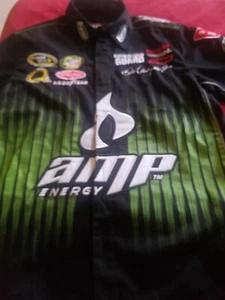 Dale Earnhardt Jr Amp Mountain Dew mens Pit Crew shirt Patch Embroidered Nascar - Picture 1 of 12