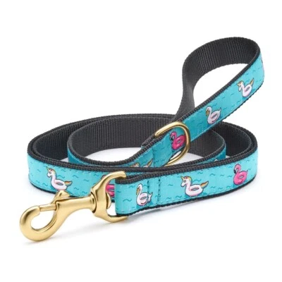 Up Country Dog Leash, Floaties Design, Made In USA  with D-ring 4, 5 Foot Lead - Image 1 of 2