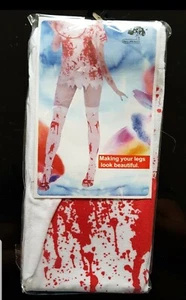 Bloody Stockings Halloween Ladies Horror Fancy Dress Bloody Nurse - Picture 1 of 1