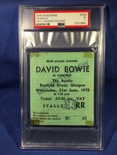 1978 David Bowie Concert Ticket The Apollo Glasgow Scotland PSA