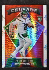2021 Rookies & Stars Crusade Hyper Red #21 Zach Wilson - New York Jets