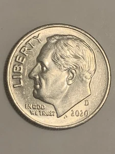 Moneda de 10 centavos Roosevelt 2020-D. - Imagen 1 de 2