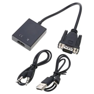 1080P HDMIcompatible Female to VGA Male Converters Cable Output for PC Laptop TV - Afbeelding 1 van 10