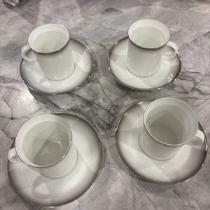 Mid-century ROSENTHAL Germany EVENSONG Studio Line Coffee CUP w Saucer 3” 4 Sets - Picture 1 of 8