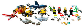 Lego City scuba/undersea treasure shark&subs, 4sets: 60263, 60090, 60091, 31088