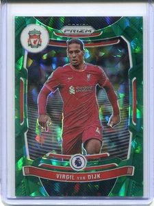 VIRGIL VAN DIJK 2021-22 PANINI PRIZM PREMIER LEAGUE GREEN ICE #76 SP - Imagen 1 de 2