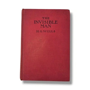The Invisible Man H G Wells Hardcover Vintage Horror Book 1933 Movie Edition Red - Picture 1 of 11