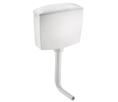 CASSETTA WC A ZAINO esterna OLI Smeraldo BIANCA in Plastica ABS Doppio Scarico - Immagine 1 di 2