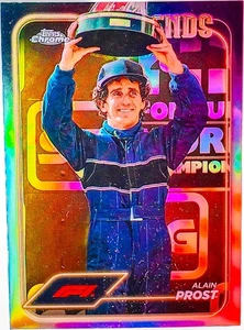 2024 Topps Chrome Formula 1 F1 #195 Alain Prost Refractor Silver Holo Rainbow - Picture 1 of 2
