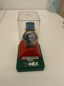 Vintage Timex Snoopy Tennis watch denim band dial wind up. Never Worn. New. - Picture 1 of 10