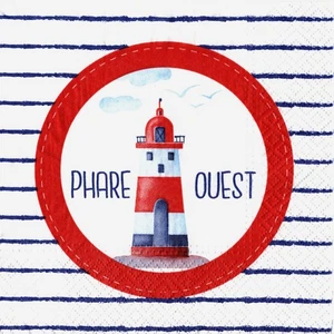 Papierhandtücher Leuchtturm West Ozean Meer Humor. Servietten Leuchtturm Meer Ozean - Bild 1 von 1