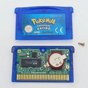 POKEMON ZAFIRO PAL ESPAÑA NINTENDO GAME BOY ADVANCE ORIGINAL con 265 pokemons - Picture 1 of 19