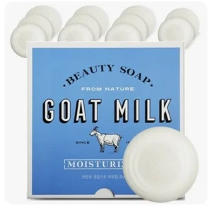 New Korean Box Set Shower Mate 12 Piece Beauty Soap Goat Milk White K-Beauty - Picture 1 of 6