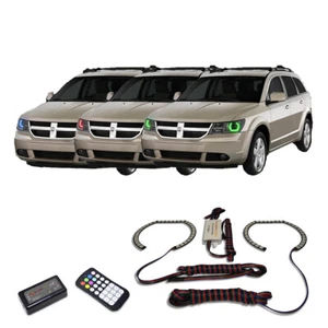 RGB Multi Color Angel Eye Headlight Halo kit for Dodge Journey 09-13 - Imagen 1 de 6