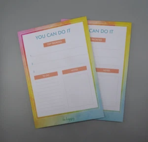 2 TO DO MEMO NOTEPAD SCHREIBTISCH 320 SEITEN INSGESAMT BÜRO HOME ORGANISATOR - Bild 1 von 2