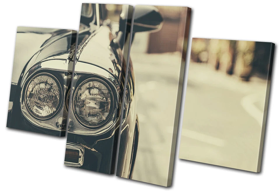 Ретро винтажные автомобильные автомобили мульти холст настенное искусство картина печать - Изображение 1 из 1