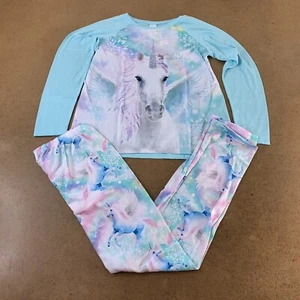 The Children’s Place Girls XXL (16) Blue Unicorn Cloud 2 Piece Pajama Set NWT - Picture 1 of 8