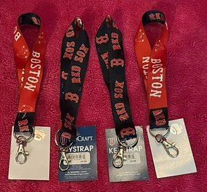 MLB Boston Red Sox 7” largo 1” ancho Keystrap conjunto de 4 ¡NUEVO! - Imagen 1 de 7
