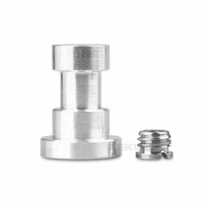 1/4" and 3/8" Metal Female Threaded Tripod Screw Adapter to Light Stand Bracket - Picture 1 of 3