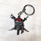 Pirates Of The Carribean Captain Jack Sparrow Skull Crossed Swords Keychain