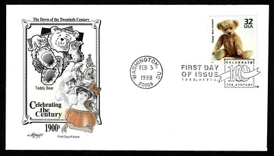 USA, SCOTT # 3182-K, ARTMASTER FDC COVER - TEDDY BEAR, YEAR 1998 - Image 1 of 2