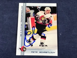 I3-2 HOCKEY CARD - PETER SCHASTLIUY SENATORS - 2000 IN THE GAME - AUTOGRAPHED - Imagen 1 de 2