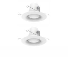 2-PACK EcoSmart 6 in. White LED Recessed Trim DL-N35A13FR1-27 w/ Bluetooth