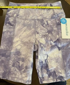 Pantalones Cortos de Motociclista Marika Cintura Alta Bolsillo Lateral Talla M Púrpura Pastel Tie Dye Nuevos con Etiquetas - Imagen 1 de 11