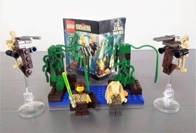 LEGO Star Wars 7121 Naboo Swamp Minifigs Qui-Gon, Jar Jar, Battle Droid