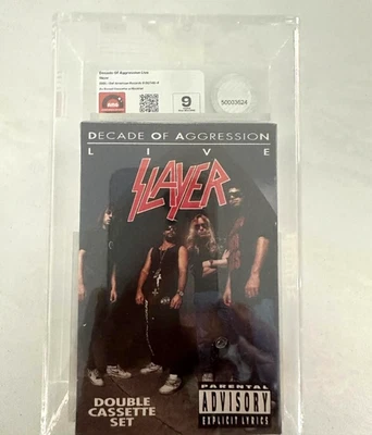 Slayer Decade of Aggression Live Factory Sealed Double Cassette Graded AMG 9 - Image 1 of 4