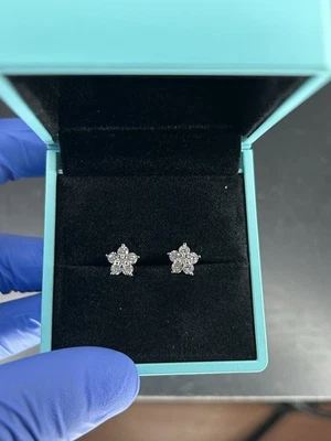 Brincos de prata esterlina 925 com corte estrela Moissanite VS1 real - Imagem 1 de 4