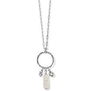 Brighton Pebble Pearl Charm Ring Necklace-JM5123 $98 NWT - Picture 1 of 3