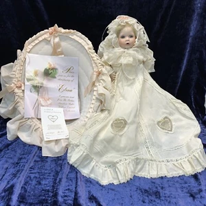 "Elena" Hamilton Collection Boehm Porcelain Christening Doll In Bassinet COA - Picture 1 of 16