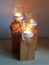 Alte Holzbalken In Deko Kerzenstander Teelichthalter Gunstig Kaufen Ebay