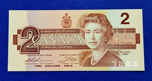 1986 Canada Banknotes Two $2 Dollar RARE PAPER BILL BIRTHDAY NOTE UNC 1936-03-13 - Picture 1 of 2