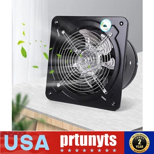 7in Super Quite Wall Exhaust Fan Bathroom Kitchen Garage Ventilation Vent Black - Picture 1 of 13
