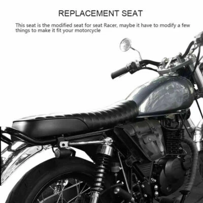 Motorcycle Vintage Cafe Racer Flat Saddle Seat For Honda Suzuki Yamaha XJ XS - Image 1 of 4