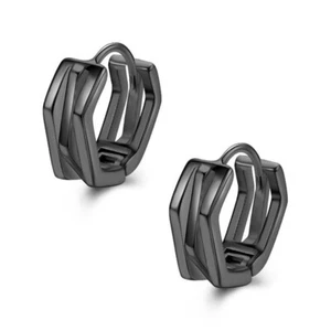 10 mOrecchini a cerchio rune vichinghe norvegesi da uomo, regali per orecchie Huggie Hoops per lui gioielli - Foto 1 di 16