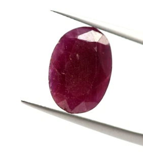 12x10 MM Natural Ruby Oval Cut BIG SIZE Pinkish Red Color Loose Gemstone 4.50Ct - Picture 1 of 11