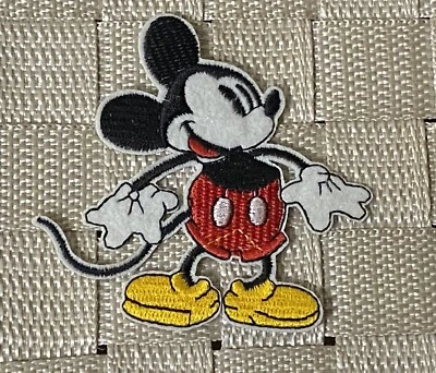 New Mickey Mouse Embroidered Sew/ Iron On Patch Approx Size Is 3 “ x 3 “ - Image 1 of 2