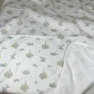Vintage Carters Classics Receiving Baby Blanket Bear Bunny Birds Lovey Cotton H1 - Picture 1 of 9