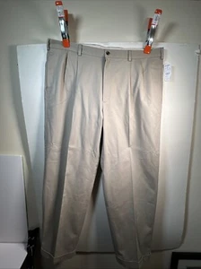 Neu mit Etikett Brooks Brothers Chinohose 42 x 32 Elliot Fit leicht Vorteil plissiert - Bild 1 von 8