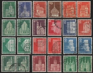 Suiza 1964-1968, Monumentos , Y&T 764-765, 795-798, 815-823, Usado - Imagen 1 de 2