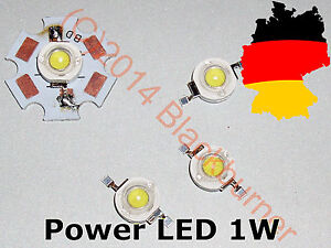 1W Power LED Hochleistung LED,90-100 lm,3000-6500K,Löt-Stern,kaltweiss warmweiss
